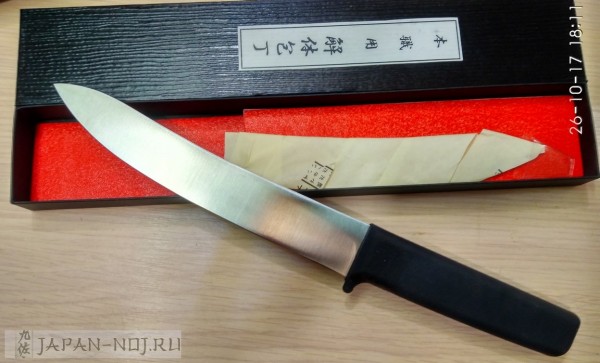 Мясной нож -meat knife rubber handle