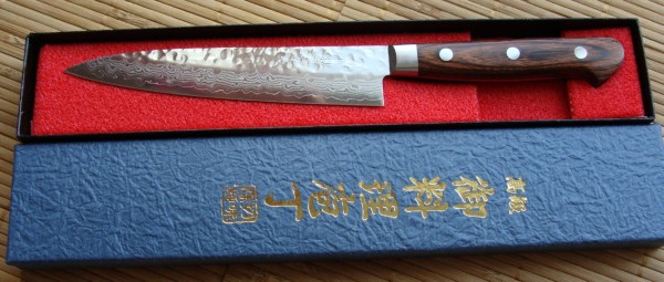 Японский универсальный нож  Петти VG-10 Damascus Hammer