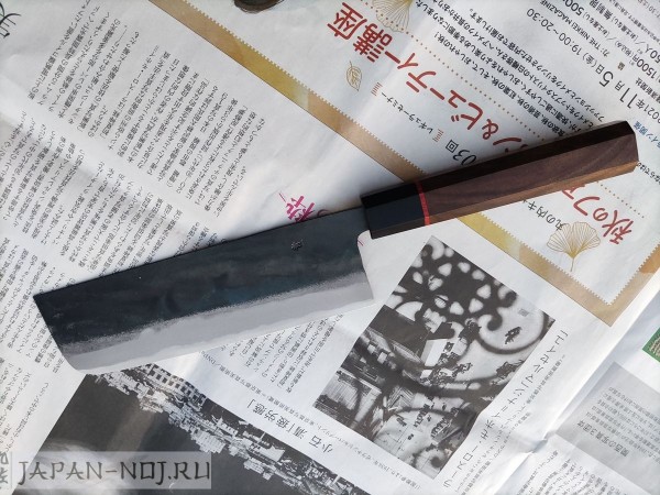 Кухонный Нож-топорик для овощей Накири Motokane AoGami2  Tosa kurouchi
